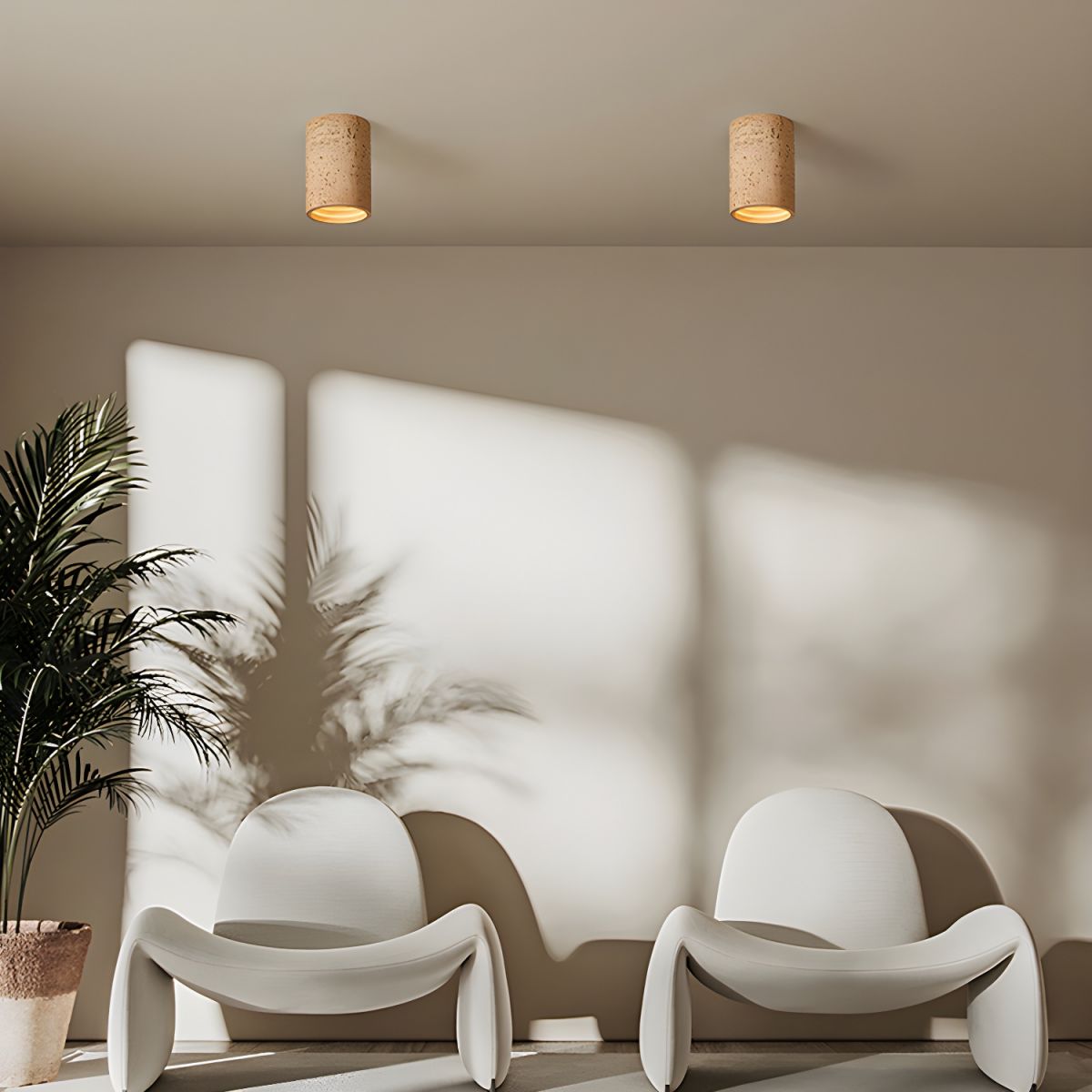 Nordic Resin Flush Mount Ceiling Light Modern LED | Lumiva