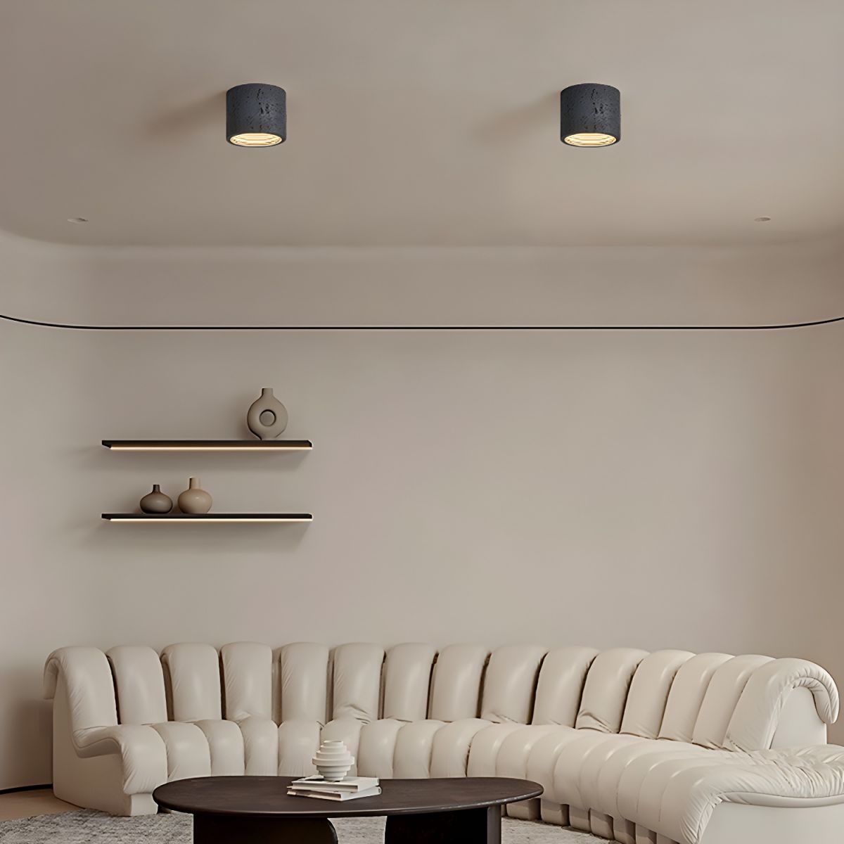 Nordic Resin Flush Mount Ceiling Light Modern LED | Lumiva