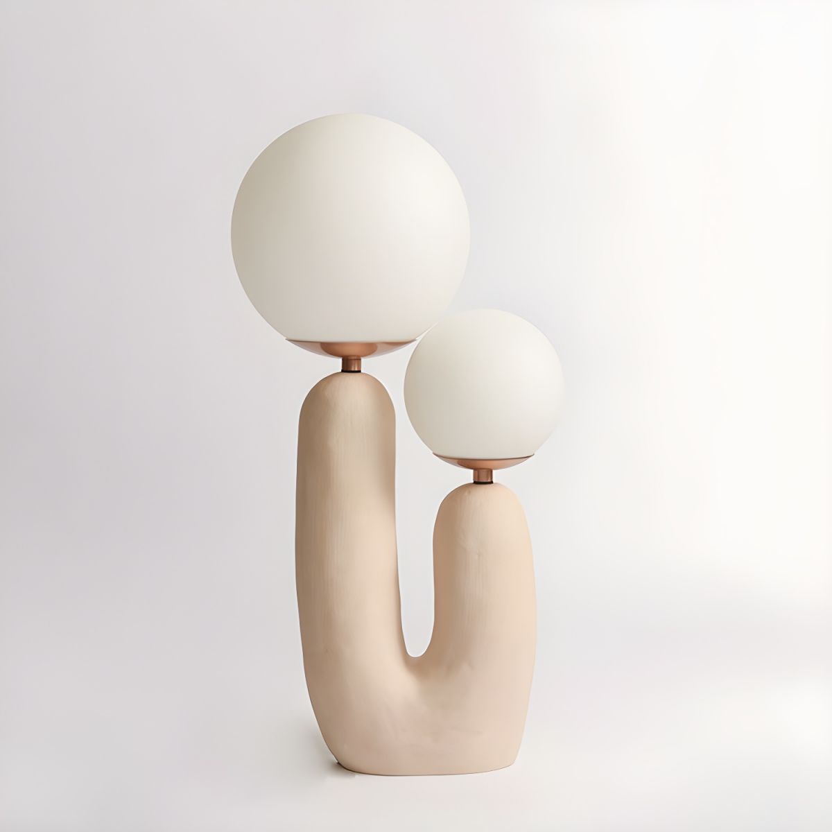 Nordic Resin Table Lamp with Glass Shades Modern Style | Vexlune