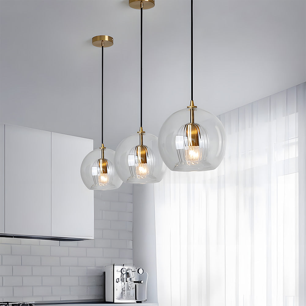 Nordic Spherical Glass Pendant Light for Modern Spaces | Kylvera
