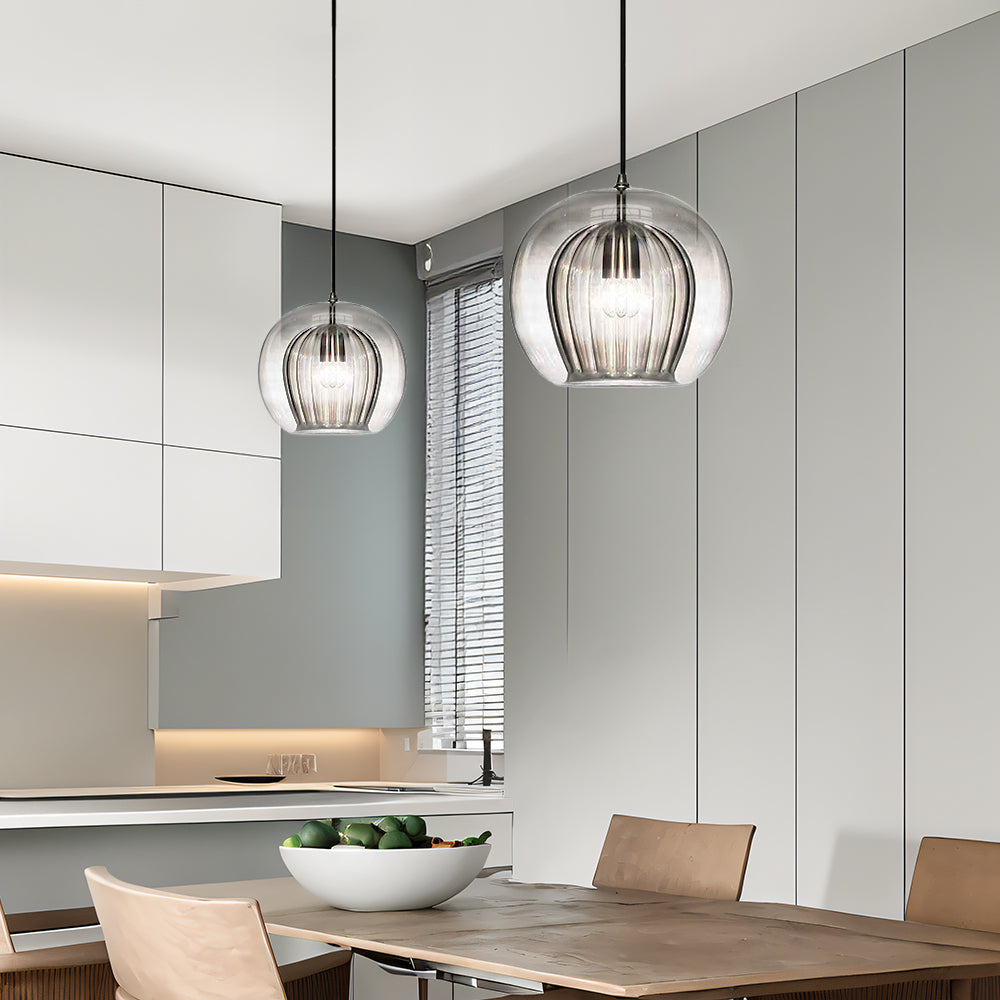Nordic Spherical Glass Pendant Light for Modern Spaces | Kylvera
