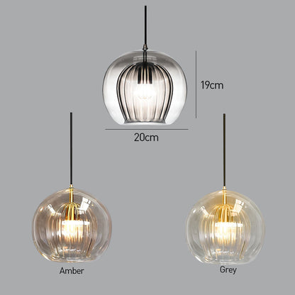 Nordic Spherical Glass Pendant Light for Modern Spaces | Kylvera