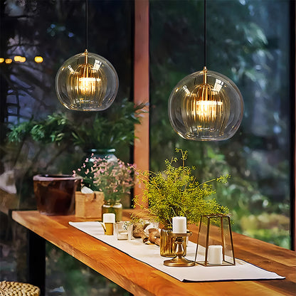 Nordic Spherical Glass Pendant Light for Modern Spaces | Kylvera