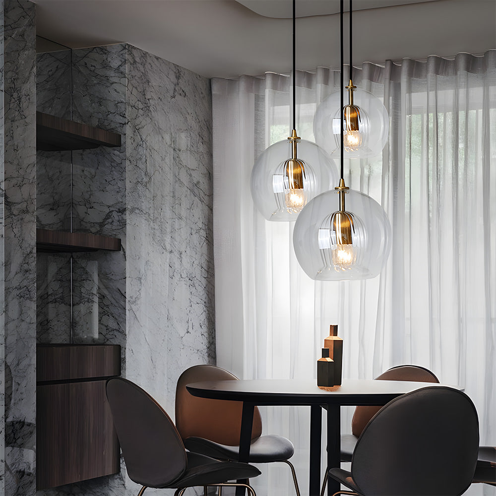 Nordic Spherical Glass Pendant Light for Modern Spaces | Kylvera