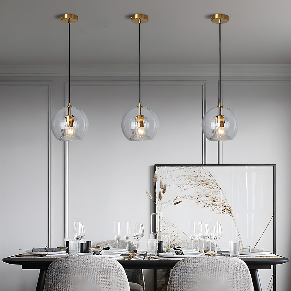 Nordic Spherical Glass Pendant Light for Modern Spaces | Kylvera