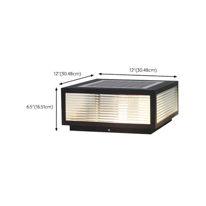 Nordic Square Solar LED Metal Outdoor Pillar Light | Solariq