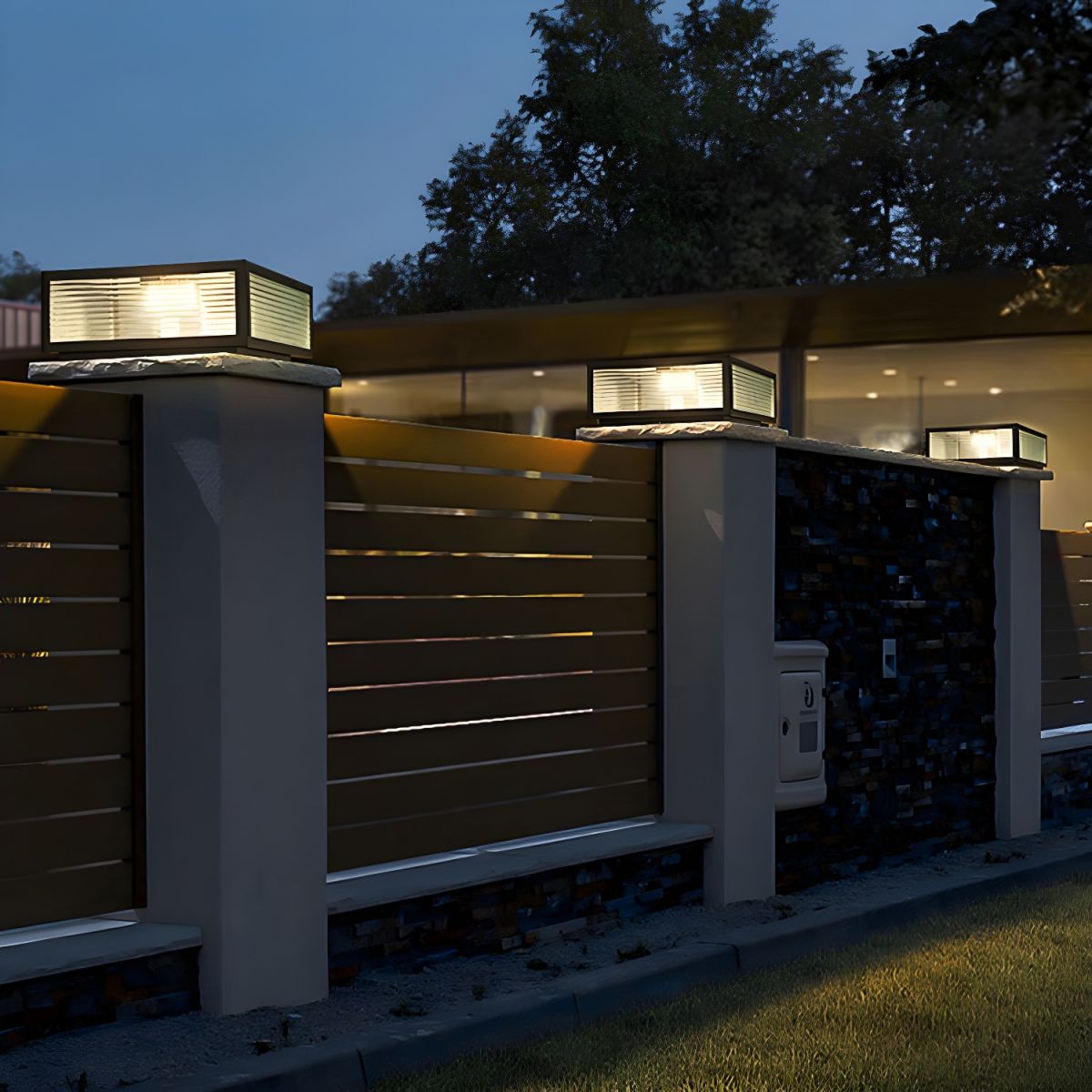 Nordic Square Solar LED Metal Outdoor Pillar Light | Solariq