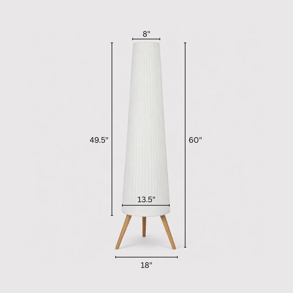 Nordic Style Adjustable Brightness Wood Tripod Floor Lamp | Lampora