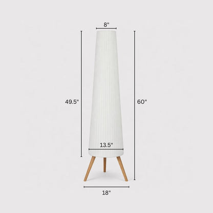 Nordic Style Adjustable Brightness Wood Tripod Floor Lamp | Lampora