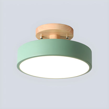 Nordic Style LED Ceiling Light with Wooden Canopy | Korali
