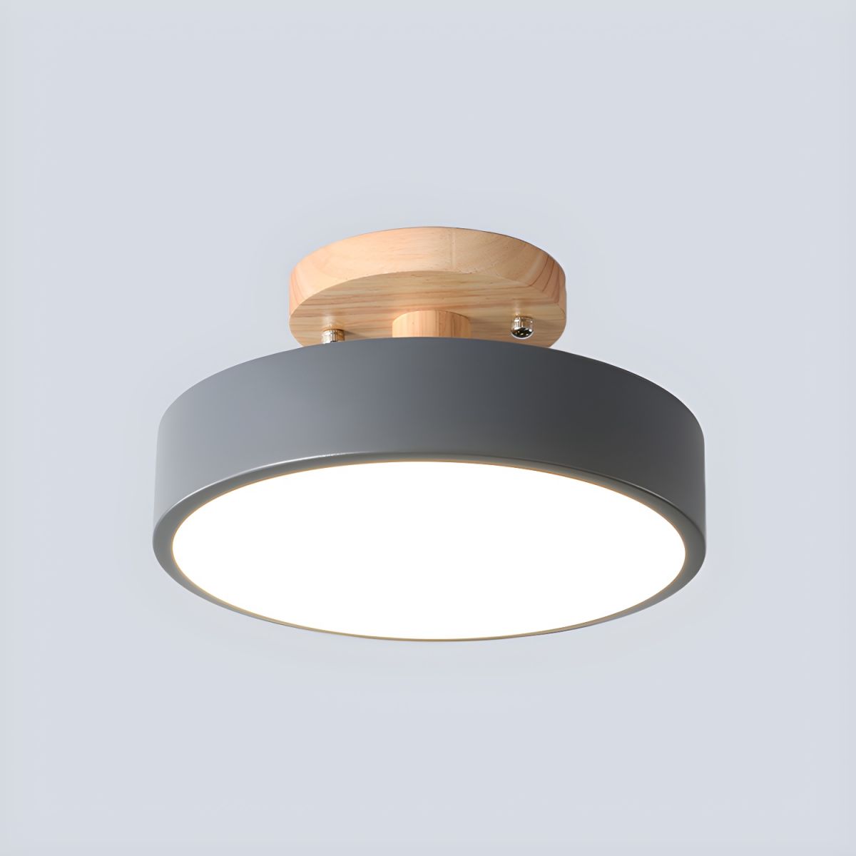 Nordic Style LED Ceiling Light with Wooden Canopy | Korali