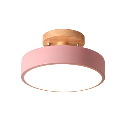 Nordic Style LED Ceiling Light with Wooden Canopy | Korali