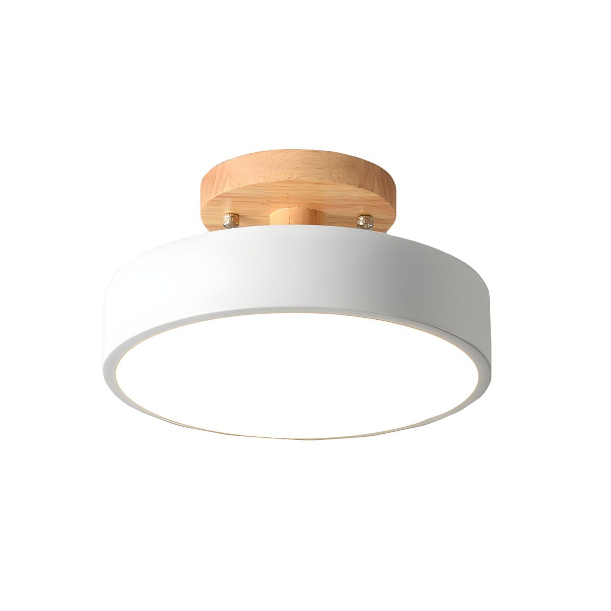 Nordic Style LED Ceiling Light with Wooden Canopy | Korali