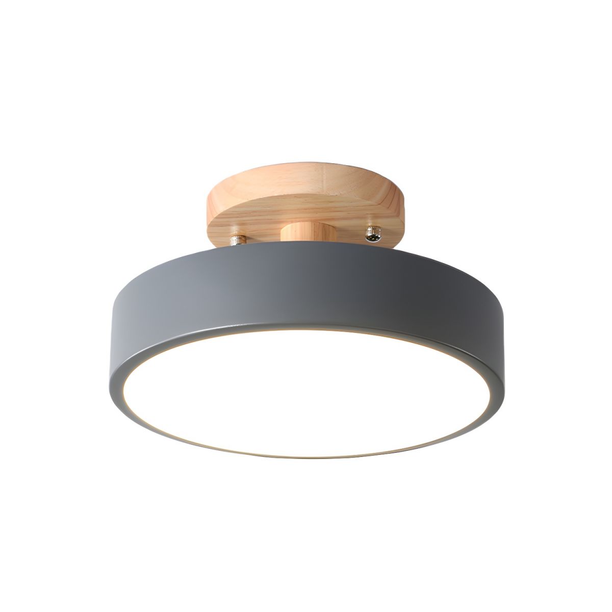 Nordic Style LED Ceiling Light with Wooden Canopy | Korali