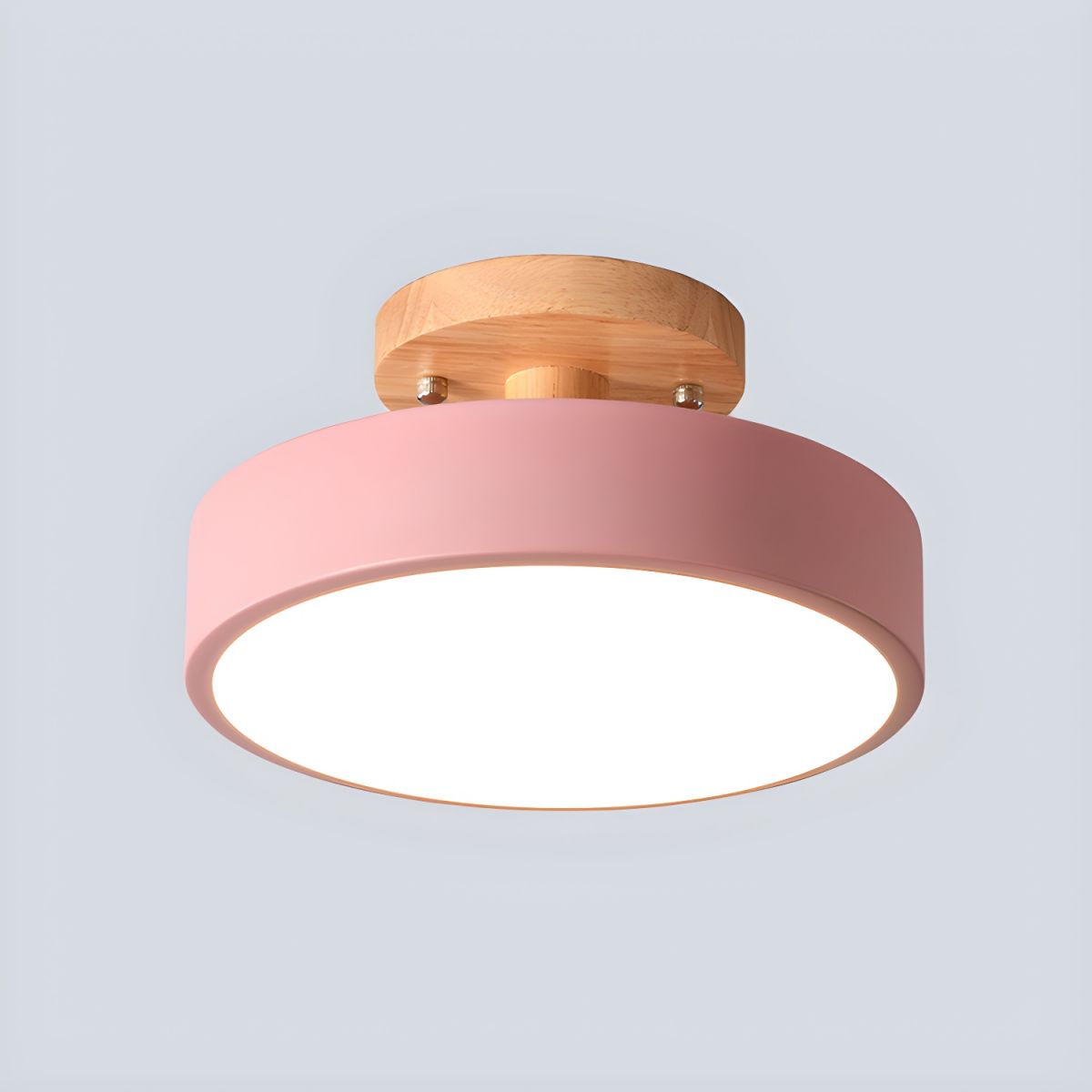 Nordic Style LED Ceiling Light with Wooden Canopy | Korali