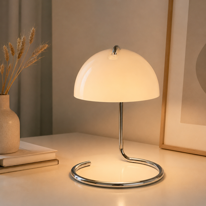 Nordic Table Lamp with Glass Dome Shade Modern Style | Dorlian