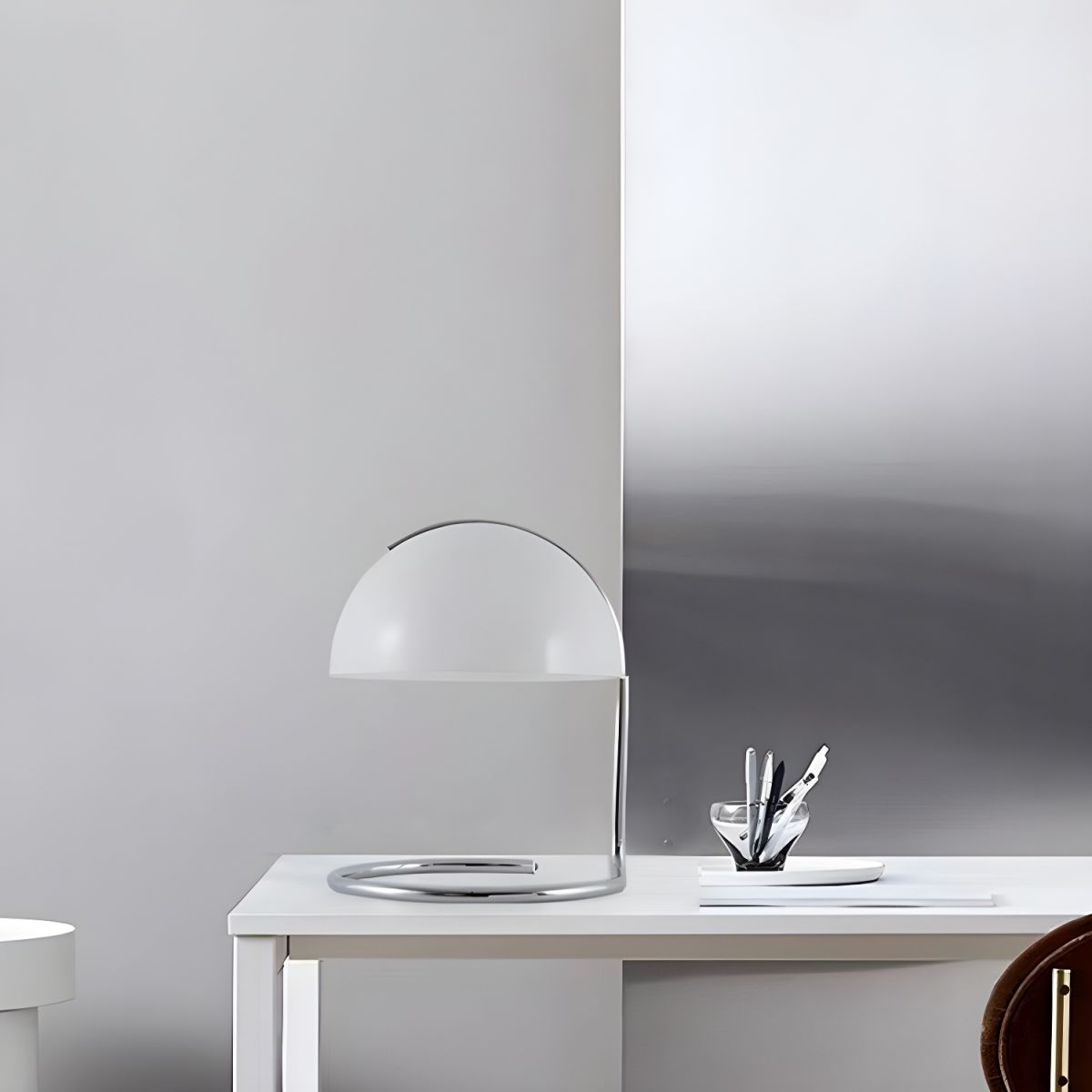Nordic Table Lamp with Glass Dome Shade Modern Style | Dorlian