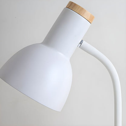 Nordic Table Lamp with Wooden Base and Metal Shade | Tenvira