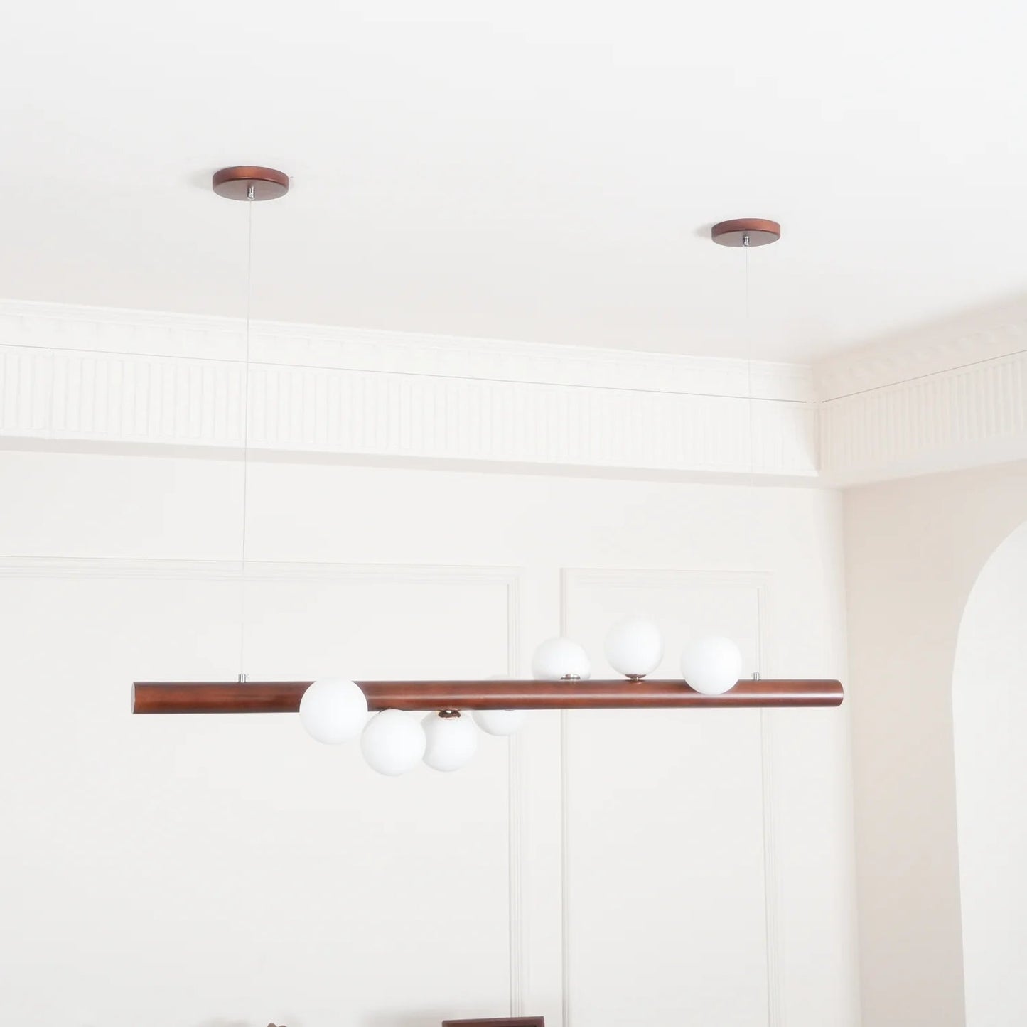 Nordic Timber Finish Pendant Light for Modern Spaces | Temvaro