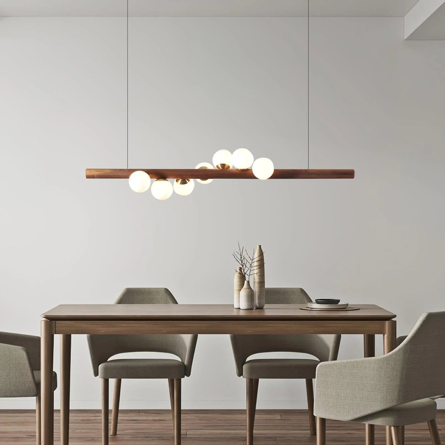 Nordic Timber Finish Pendant Light for Modern Spaces | Temvaro