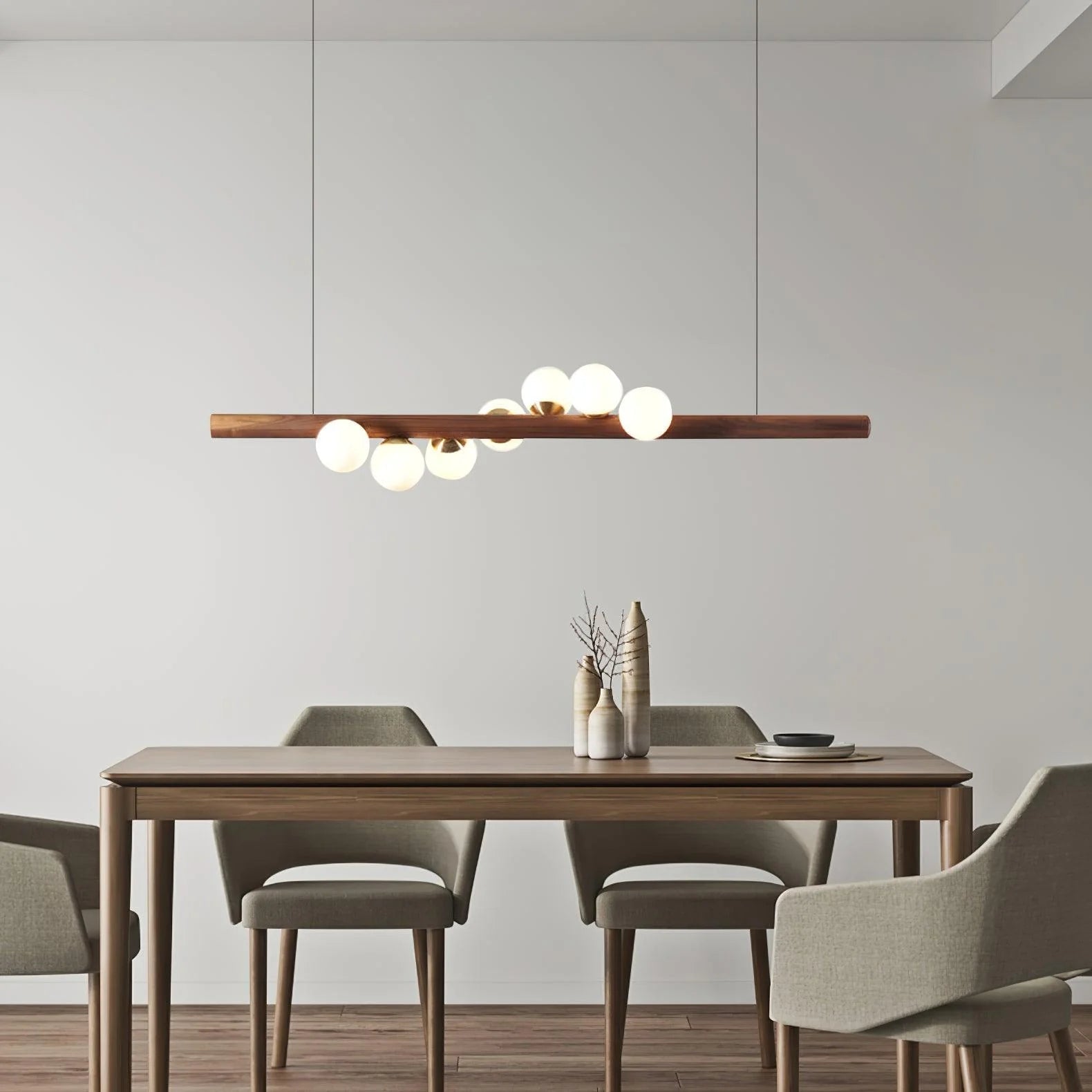Nordic Timber Finish Pendant Light for Modern Spaces | Temvaro