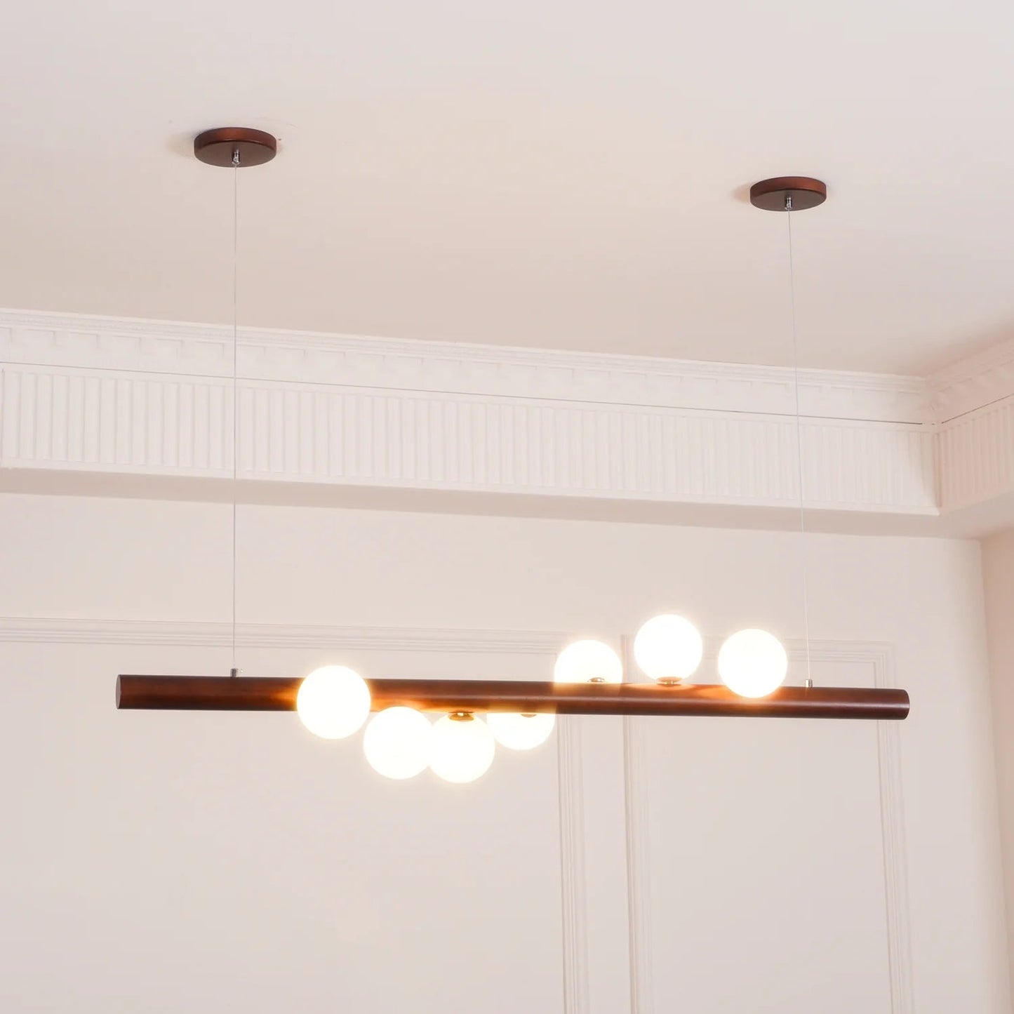 Nordic Timber Finish Pendant Light for Modern Spaces | Temvaro