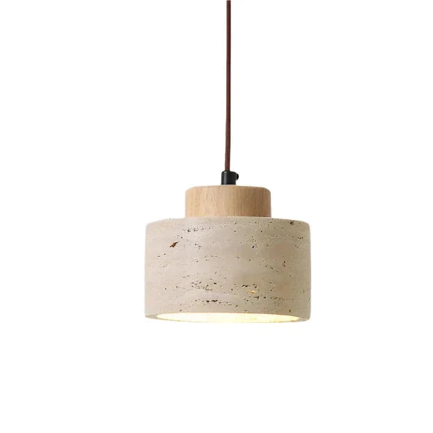 Nordic Travertine Pendant Light with Integrated LED | Orylix