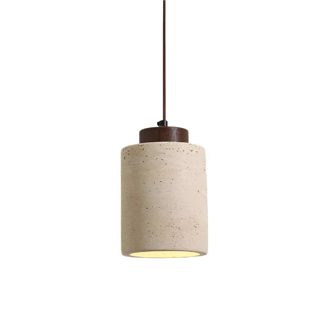 Nordic Travertine Pendant Light with Integrated LED | Orylix