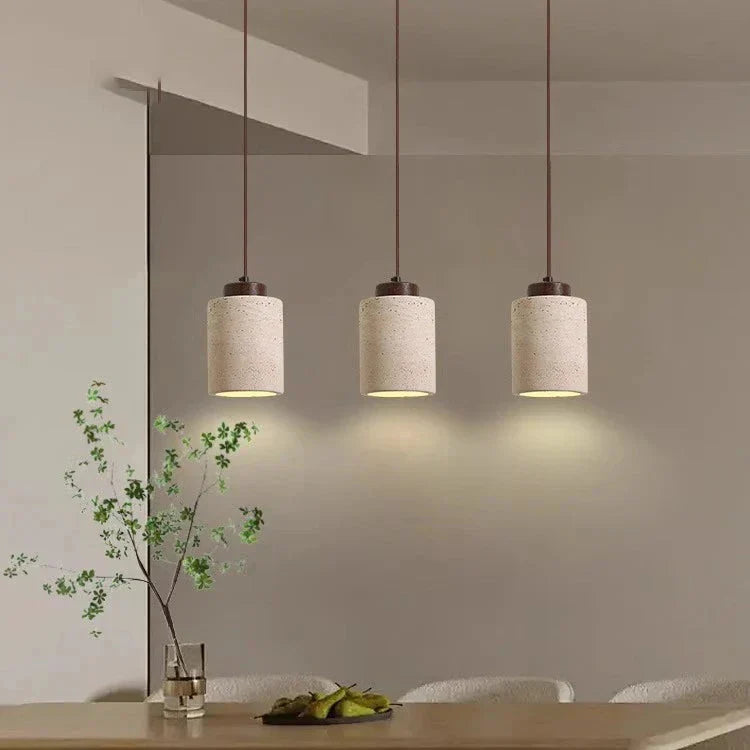 Nordic Travertine Pendant Light with Integrated LED | Orylix