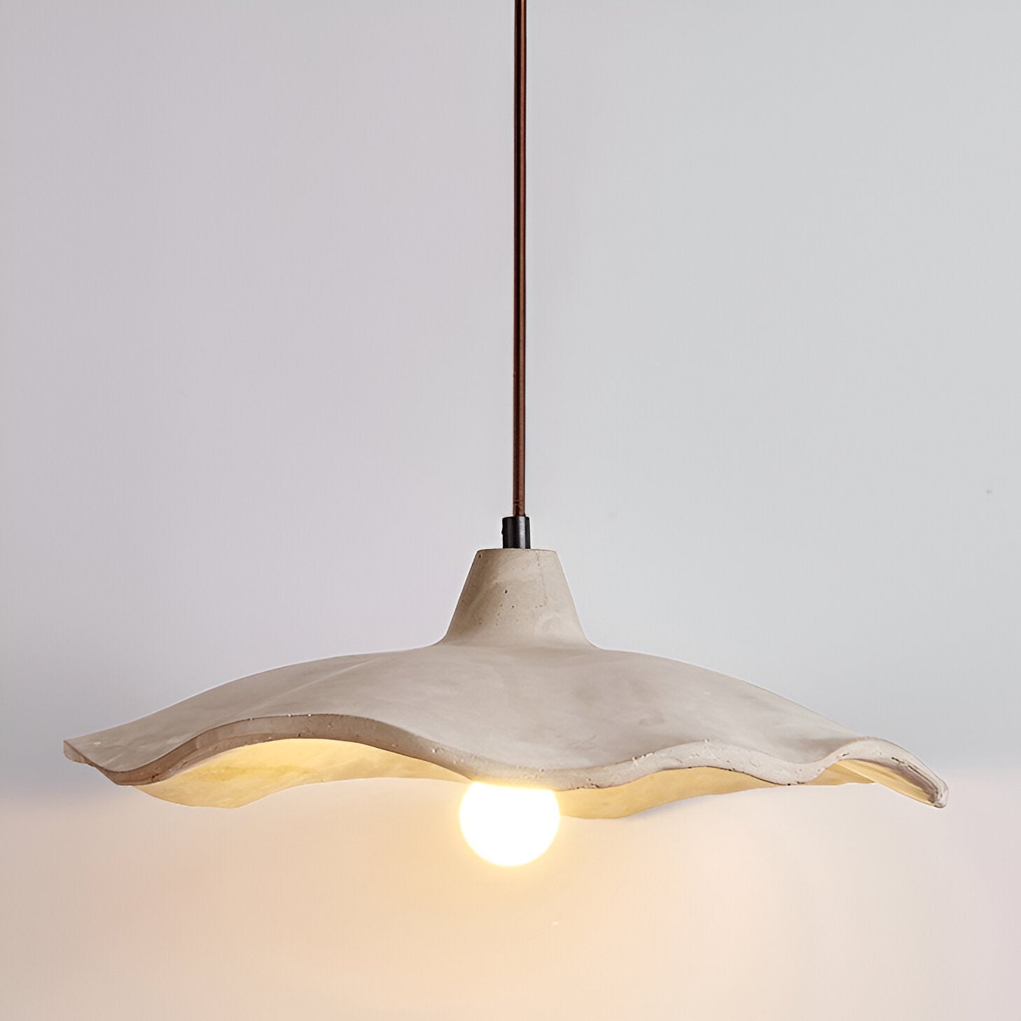 Nordic Wabi Sabi Pendant Light With Cement Flower Shade | Corvella