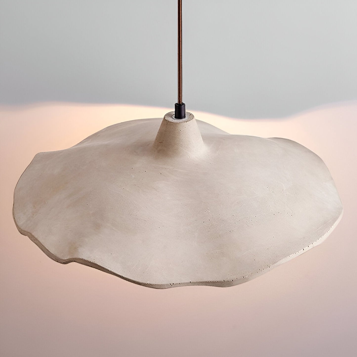 Nordic Wabi Sabi Pendant Light With Cement Flower Shade | Corvella