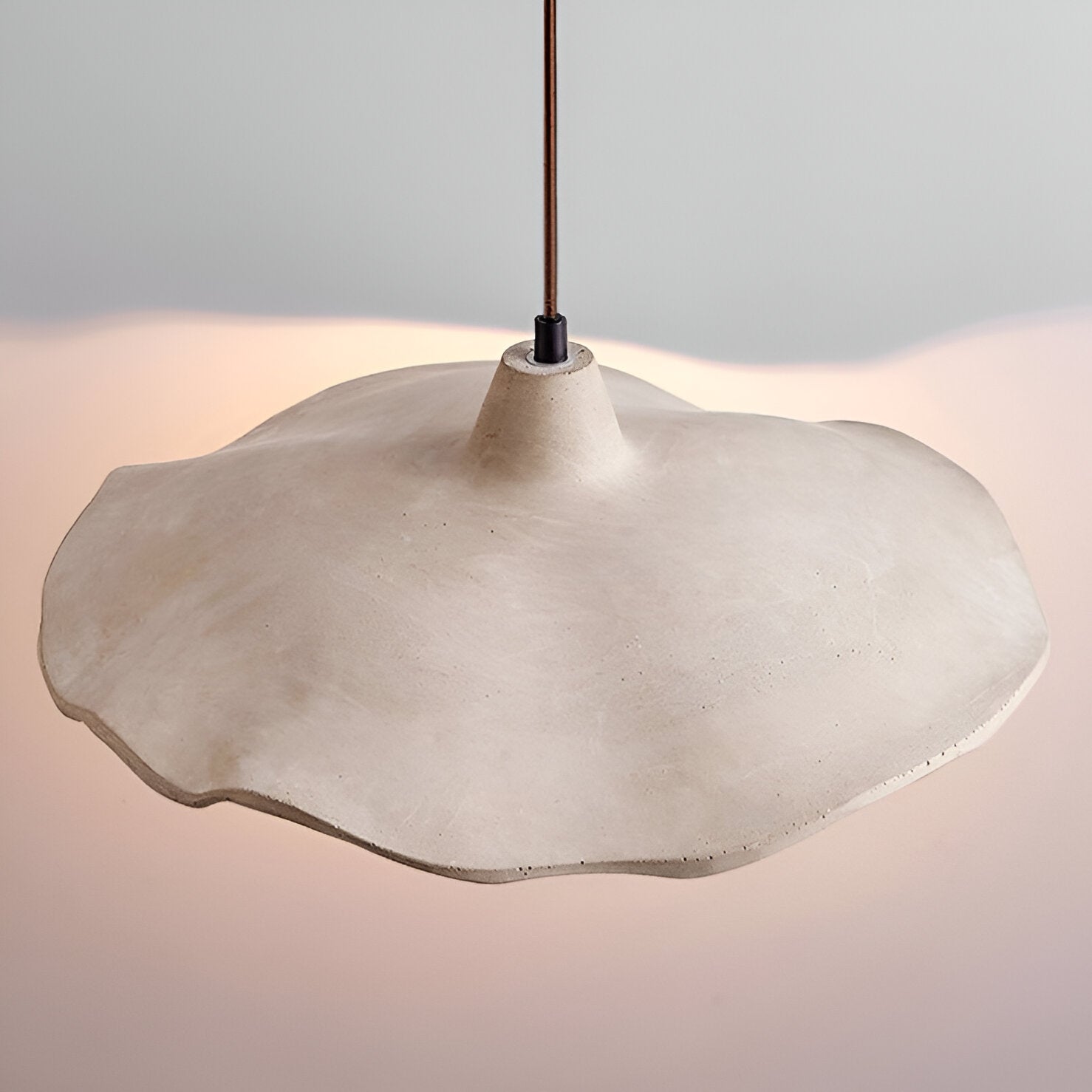 Nordic Wabi Sabi Pendant Light With Cement Flower Shade | Corvella