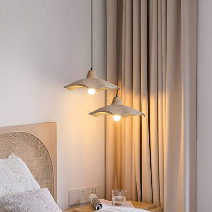 Nordic Wabi Sabi Pendant Light With Cement Flower Shade | Corvella