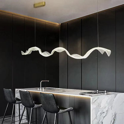 Nordic Wavy LED Pendant Light for Kitchen Areas | Orlensa