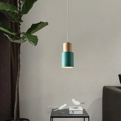 Nordic Wood Accent LED Pendant Light for Dining Areas | Quorena