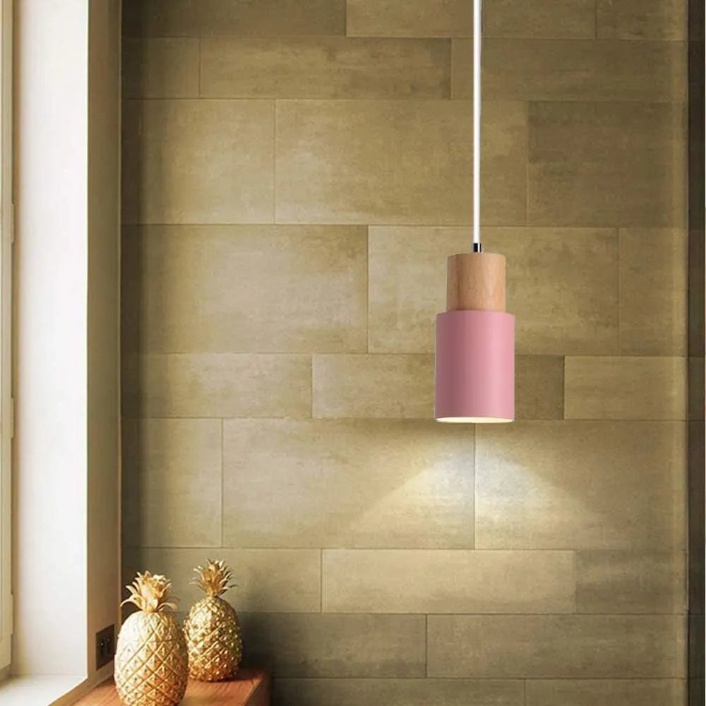 Nordic Wood Accent LED Pendant Light for Dining Areas | Quorena