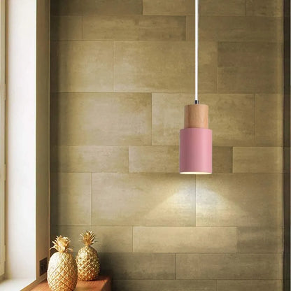 Nordic Wood Accent LED Pendant Light for Dining Areas | Quorena