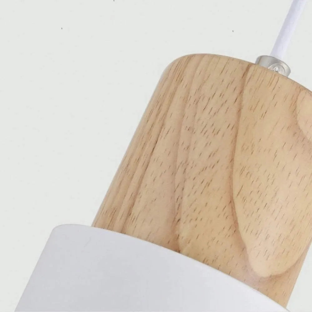 Nordic Wood Accent LED Pendant Light for Dining Areas | Quorena