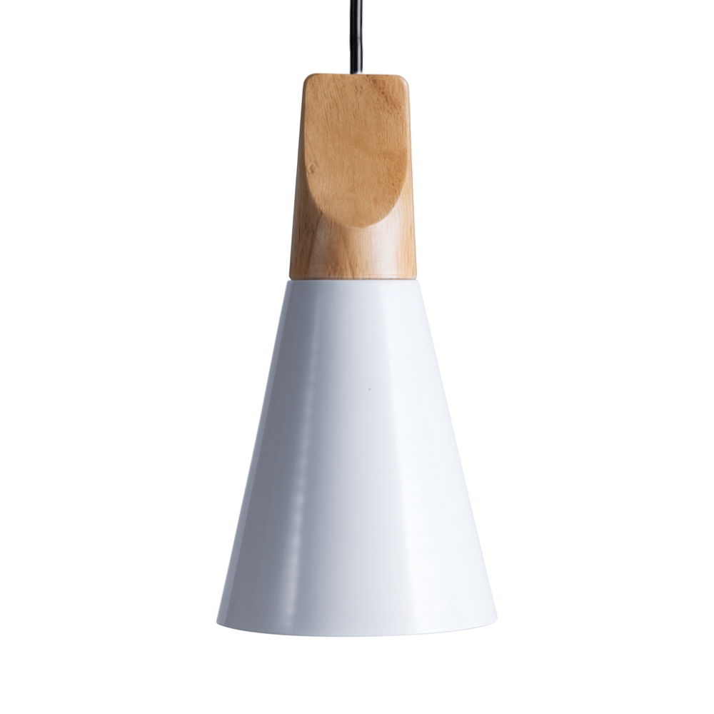 Nordic Wood Aluminium Cone Pendant Light E27 Ceiling Lamp | Xavoryn