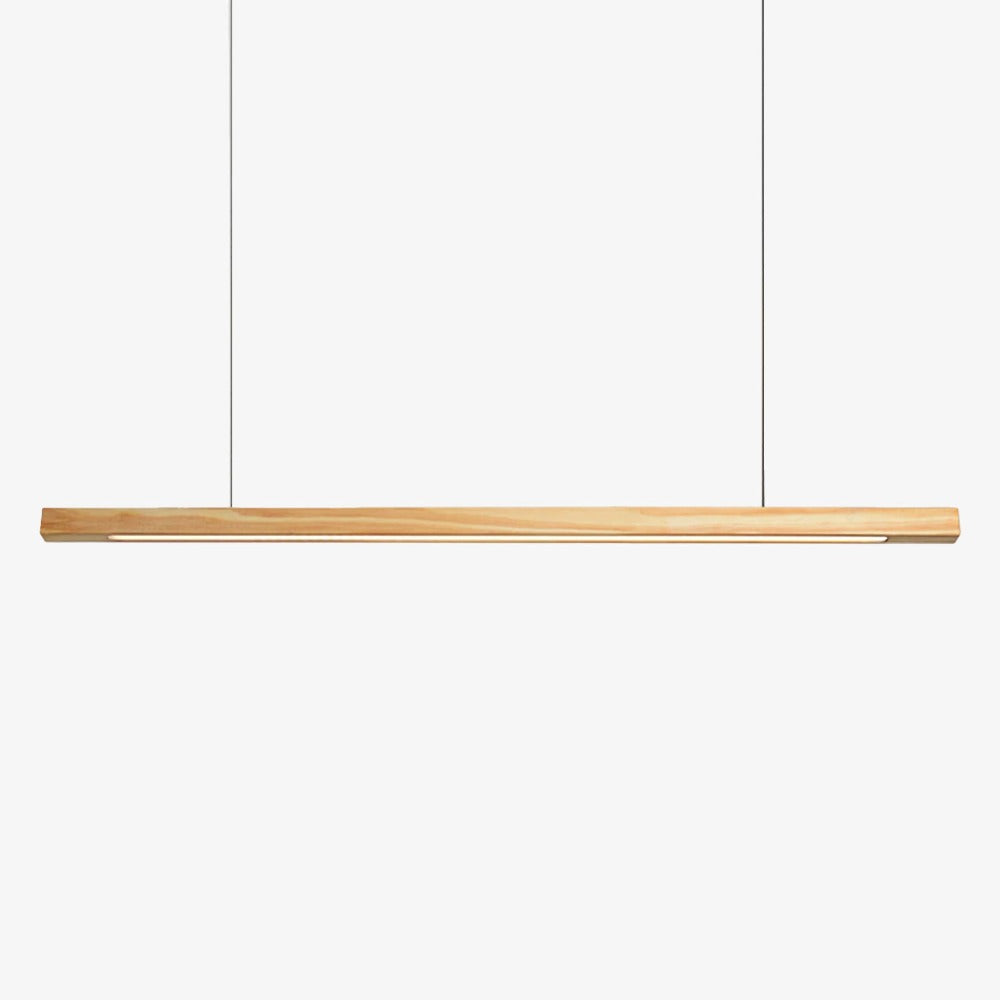Nordic Wood LED Linear Pendant Light Ceiling Fixture | Xyvora