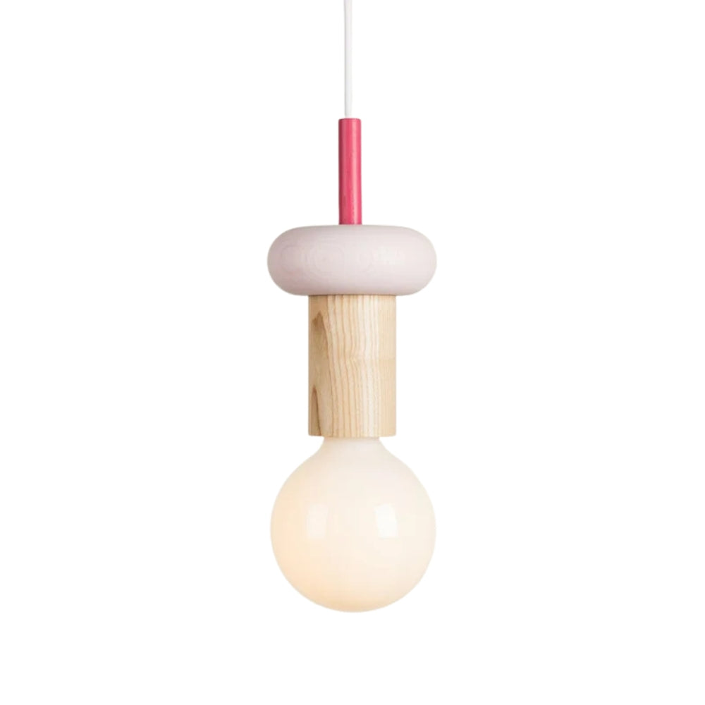 Nordic Wood LED Pendant Light with Geometric Design | Zyntaro