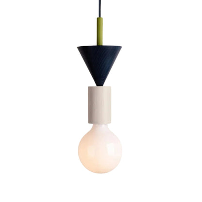 Nordic Wood LED Pendant Light with Geometric Design | Zyntaro