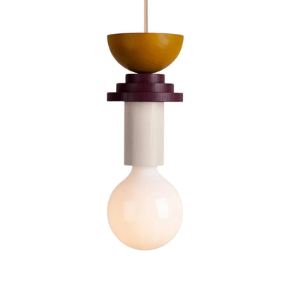 Nordic Wood LED Pendant Light with Geometric Design | Zyntaro