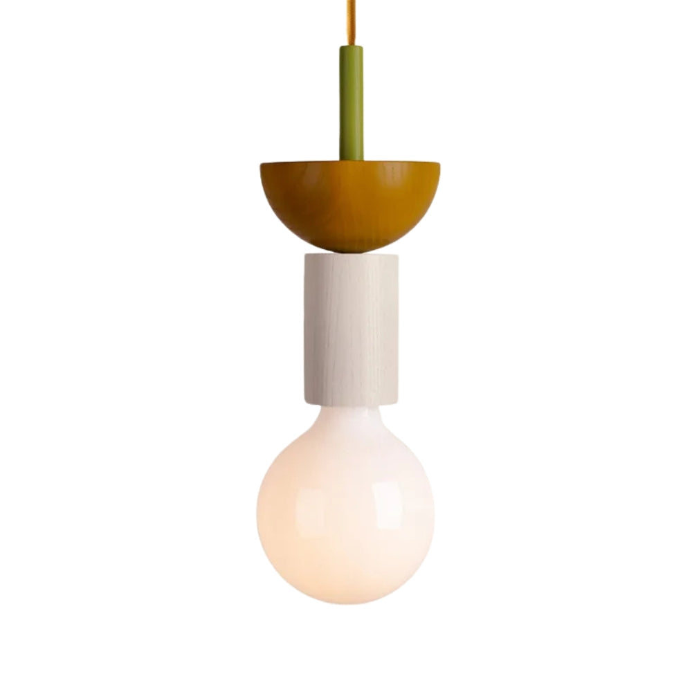 Nordic Wood LED Pendant Light with Geometric Design | Zyntaro
