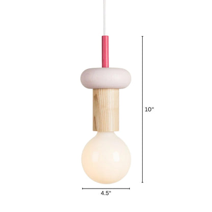 Nordic Wood LED Pendant Light with Geometric Design | Zyntaro