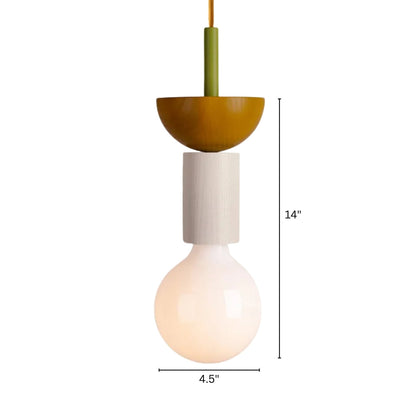 Nordic Wood LED Pendant Light with Geometric Design | Zyntaro