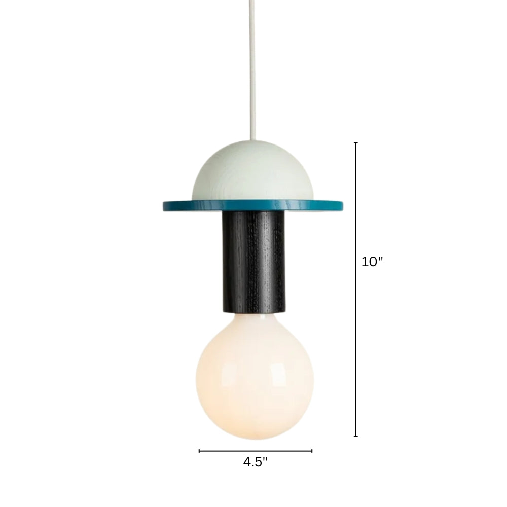 Nordic Wood LED Pendant Light with Geometric Design | Zyntaro