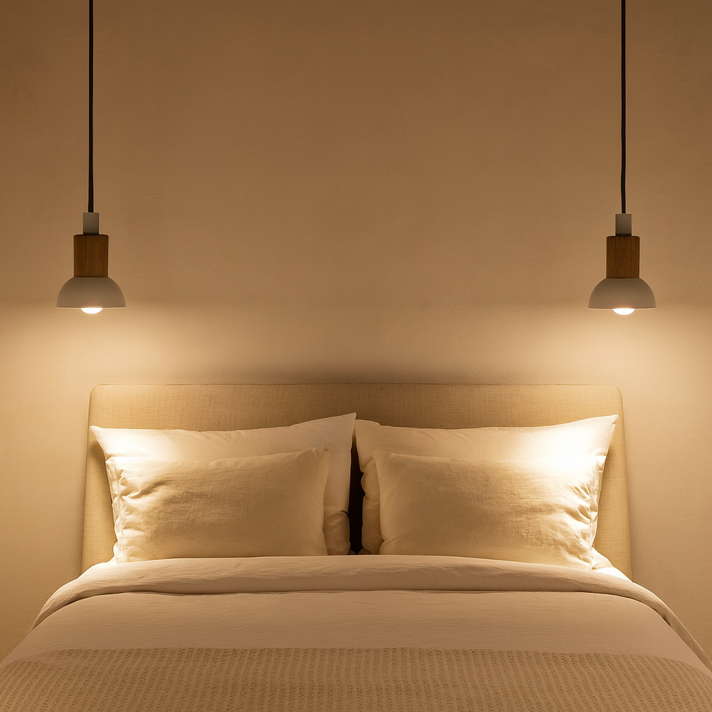 Nordic Wood Metal Pendant Light E27 Ceiling Fixture | Xorvian