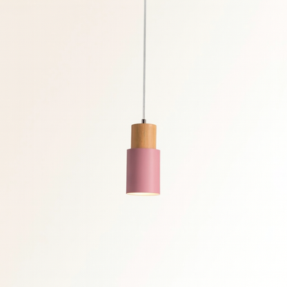 Nordic Wood Metal Pendant Light with Adjustable Cable | Nexora