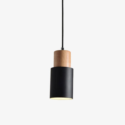Nordic Wood Metal Pendant Light with Adjustable Cable | Nexora